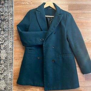 Shein emerald green pea coat